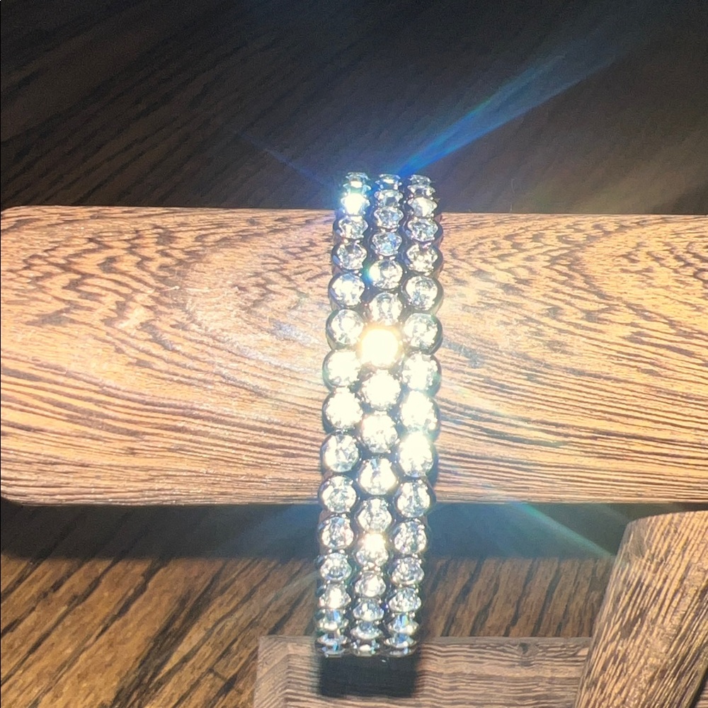 Lia Sophia Sparkling Crystal Rhinestone Bracelet Cuff